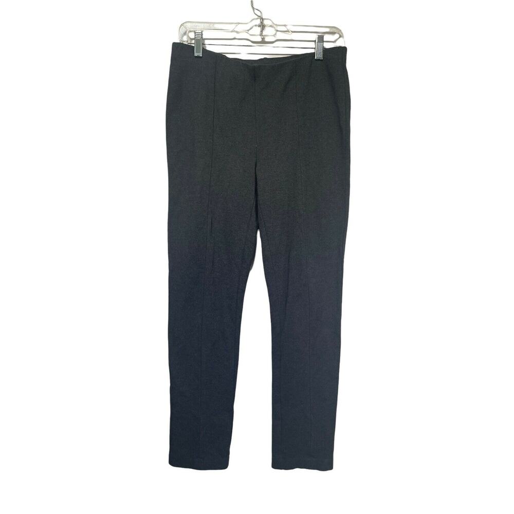 eileen fisher gray stretch pull on pleated pants size S